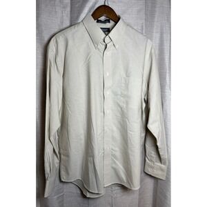 Croft & Barrow Men Classic Oxford Wrinkle Resistant Button Down Beige 16.5 34/35